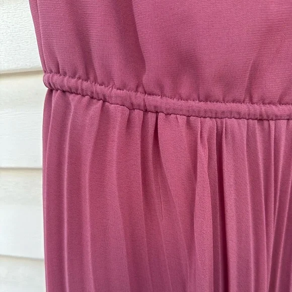 ASOS DESIGN Coral Pleated Dress Elastic Waist Drawstring Size 4 - Picture 5 of 9